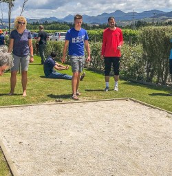 Playing boules at the Wairau river, Marlborough New Zealand