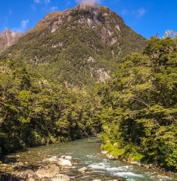 Routeburn Track river, Otago New Zealand