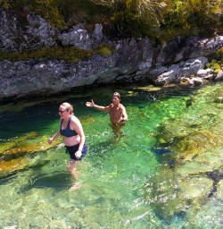 A refreshing dip! The Routeburn
