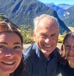 Selfie above the Routeburn track valley, Otago New Zealand