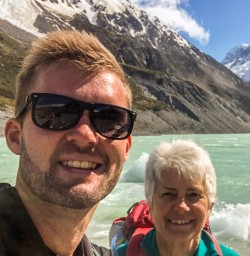 Selfie at Aoraki Mt Cook, Canterbury New Zealand