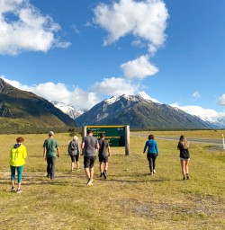 6. Group walking Mt Cook National Park