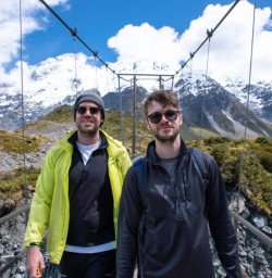 6. Guests on swingbridge Hooker Valley