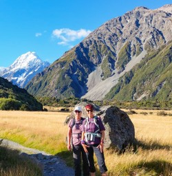 Guests in Hooker Valley