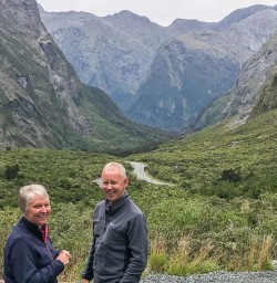 Couple at Monkey Creek, Fiordland National Park Southland New Zealand
