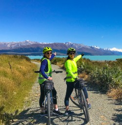 Cycling near Mount Cook