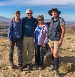 Group above Lake Tekapo, Canterbury New Zealand