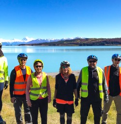 Group cycle Lake Pukaki