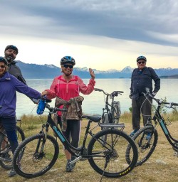 Group cycle on the Alps to Ocean track