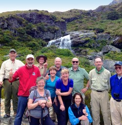 nz trails team at routeburn track falls new zealand