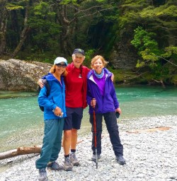 group at routeburn track river