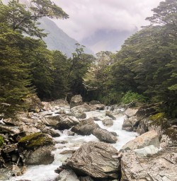 Routeburn track river, Otago New Zealand