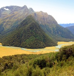 View on Routeburn Track valley