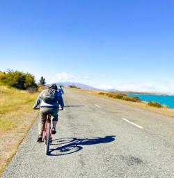 7. Cycling alongside Lake Tekapo