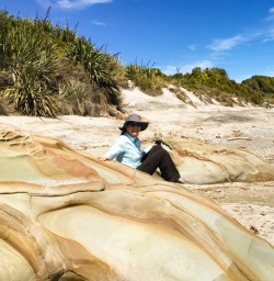Solo guest on the beach West Coast