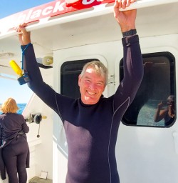 7. Happy guest dolphin swim