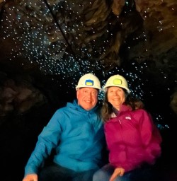 Glow worms in Waitomo Caves adventure 