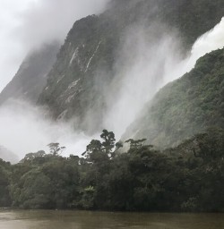 Bowen Falls at Milford Sound, Fiordland New Zealand