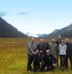 Our 'World Heritagers' at Eglinton Valley on the way to Milford Sound.