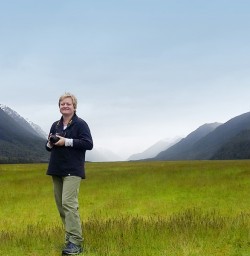 Hiker at Eglinton Valley