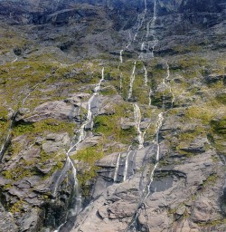 waterfall in fiordland national park