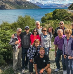 Group at Halway Bay Lookout, Lake Wakatipu Otago New Zealand