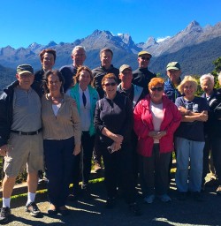 Checking out the view over the Hollyford Valley
