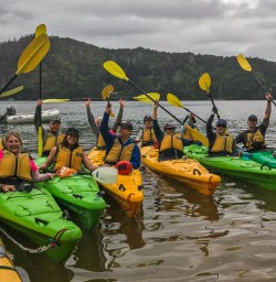 Group Kayaking at Marlborough Sounds, New Zealand