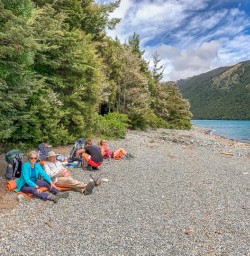 Group at Lake Rotoiti, Tasman New Zealand
