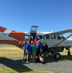 Group ready for Scenic Flight at Kaikoura, Canterbury New Zealand