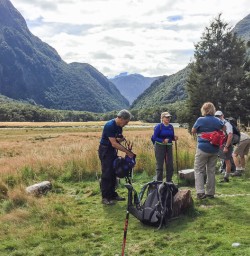 Group at Routeburn Track Valley, Otago New Zealand