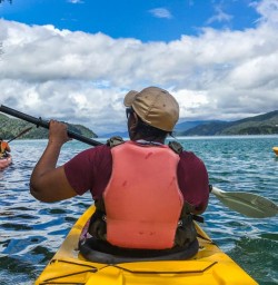 Kayaking at Queen Charlotte sound