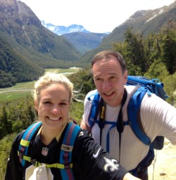 hikers at routeburn valley