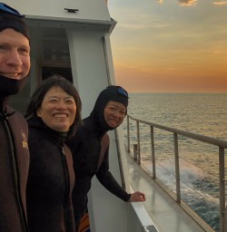 Sunrise from the boat at Kaikoura, New Zealand