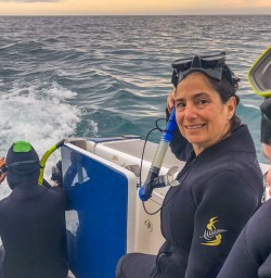 Getting ready to swim with dolphins in Kaikoura, New Zealand
