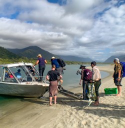 8. Boarding Jet Boat at Martins Bay