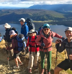 8. Group walking down from Bushline Hut
