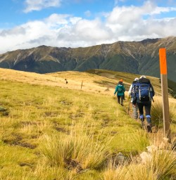 8. Guests hiking up Mt Robert Circuit