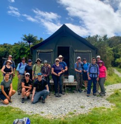 8. Martins Bay Lunch tent and group picture