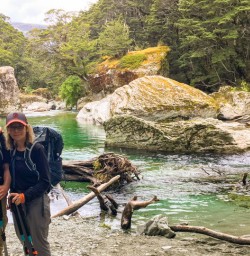 8. Two happy guests on the Routeburn Track