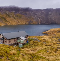 Angelus hut, Nelson Lakes National Park, Tasman New Zealand