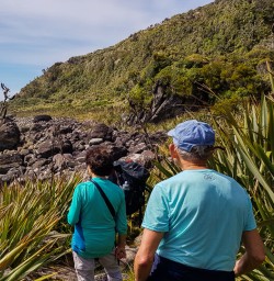 Couple at Martins Bay, Fiordland New Zealand