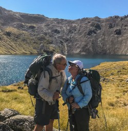 Couple at Nelson Lakes National Park, Tasman New Zealand