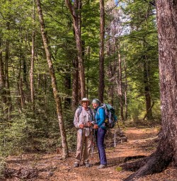 Couple at Nelson Lakes National Park, Tasman New Zealand