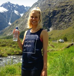 hiker at fiordland national park
