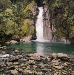 Giant Gate Falls, Milford Track Fiordland New Zealand