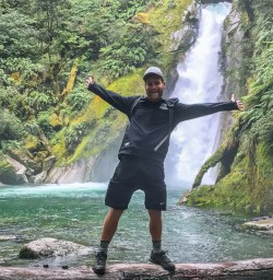 Giant Gate Waterfalls at Milford Track, Fiordland National Park Southland New Zealand