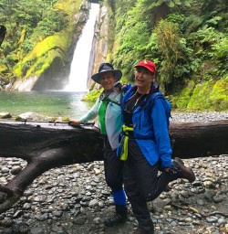 The mornings destination - Giant Gate Falls on the Milford Track