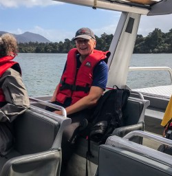 Group on Jetboat at Hollyford river, Fiordland New Zealand
