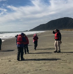 Group at Martins Bay, Fiordland New Zealand